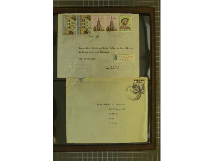 1873/1979 (ca.), Partie Briefe, Karten und Ganzsachen, dabei Reco, Zensur, Luftpost, Kolonien etc.
