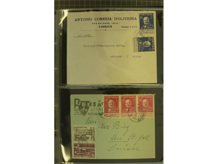 1873/1979 (ca.), Partie Briefe, Karten und Ganzsachen, dabei Reco, Zensur, Luftpost, Kolonien etc.