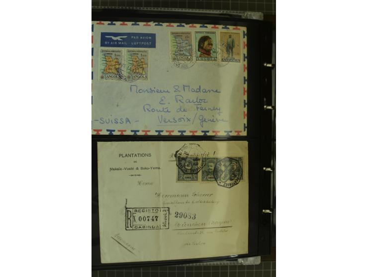 1873/1979 (ca.), Partie Briefe, Karten und Ganzsachen, dabei Reco, Zensur, Luftpost, Kolonien etc.