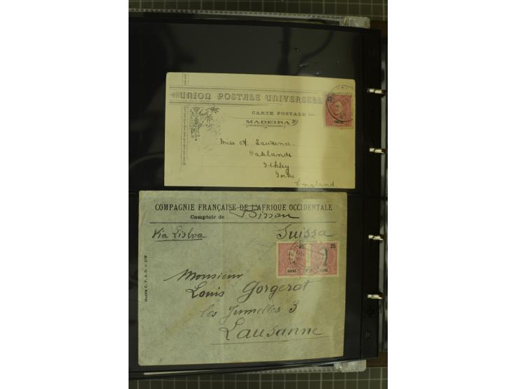 1873/1979 (ca.), Partie Briefe, Karten und Ganzsachen, dabei Reco, Zensur, Luftpost, Kolonien etc.