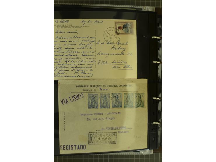1873/1979 (ca.), Partie Briefe, Karten und Ganzsachen, dabei Reco, Zensur, Luftpost, Kolonien etc.