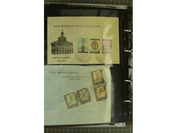 1873/1979 (ca.), Partie Briefe, Karten und Ganzsachen, dabei Reco, Zensur, Luftpost, Kolonien etc.