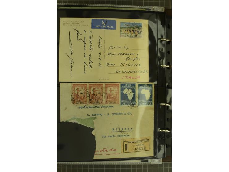 1873/1979 (ca.), Partie Briefe, Karten und Ganzsachen, dabei Reco, Zensur, Luftpost, Kolonien etc.