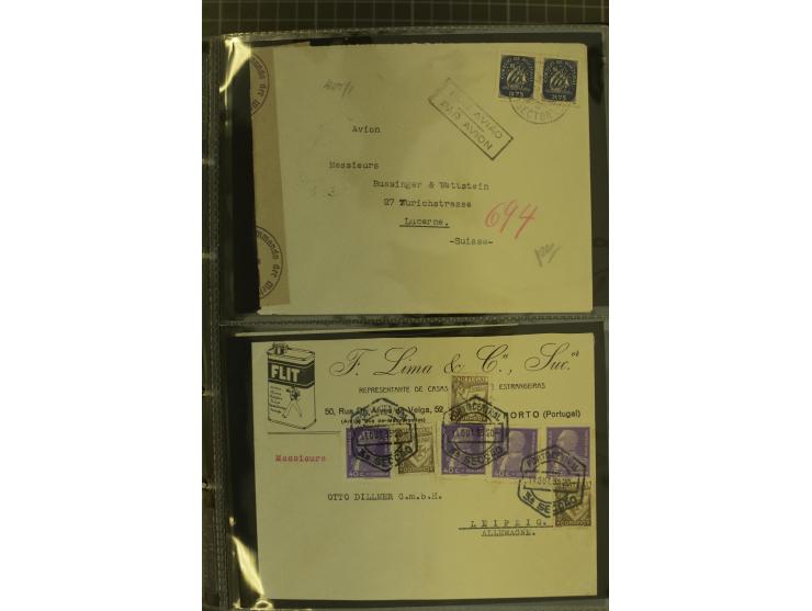 1873/1979 (ca.), Partie Briefe, Karten und Ganzsachen, dabei Reco, Zensur, Luftpost, Kolonien etc.