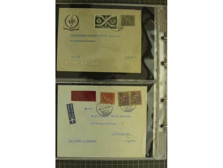 1873/1979 (ca.), Partie Briefe, Karten und Ganzsachen, dabei Reco, Zensur, Luftpost, Kolonien etc.