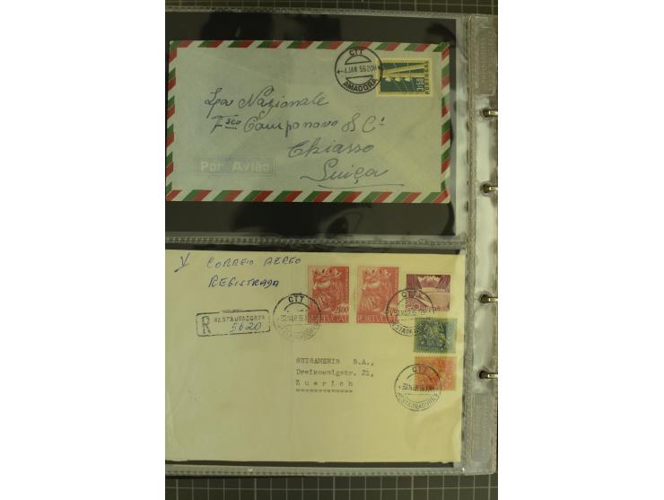1873/1979 (ca.), Partie Briefe, Karten und Ganzsachen, dabei Reco, Zensur, Luftpost, Kolonien etc.