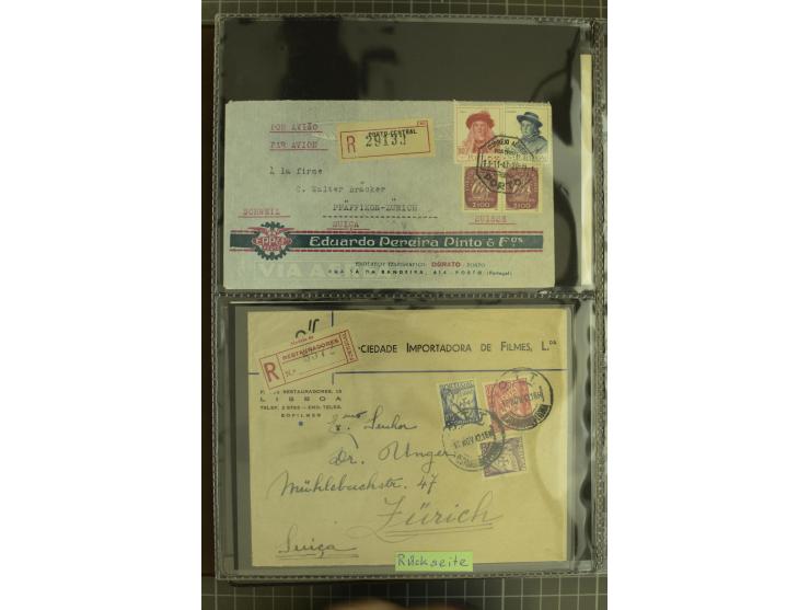 1873/1979 (ca.), Partie Briefe, Karten und Ganzsachen, dabei Reco, Zensur, Luftpost, Kolonien etc.