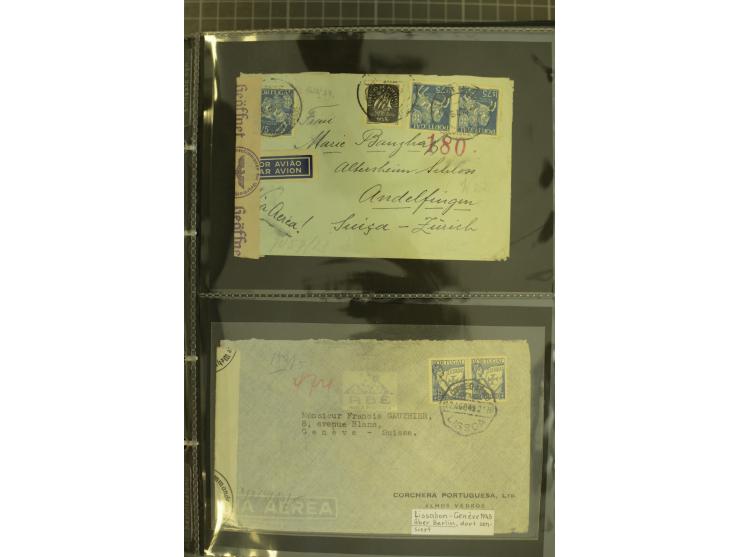 1873/1979 (ca.), Partie Briefe, Karten und Ganzsachen, dabei Reco, Zensur, Luftpost, Kolonien etc.