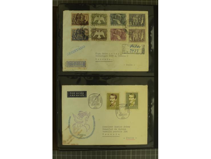 1873/1979 (ca.), Partie Briefe, Karten und Ganzsachen, dabei Reco, Zensur, Luftpost, Kolonien etc.