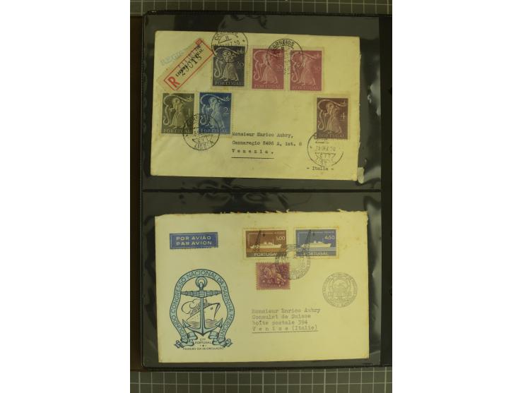 1873/1979 (ca.), Partie Briefe, Karten und Ganzsachen, dabei Reco, Zensur, Luftpost, Kolonien etc.