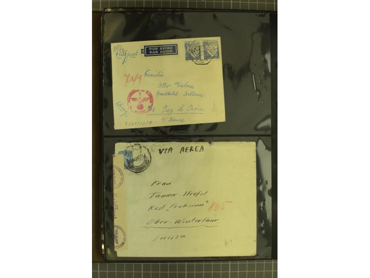 1873/1979 (ca.), Partie Briefe, Karten und Ganzsachen, dabei Reco, Zensur, Luftpost, Kolonien etc.