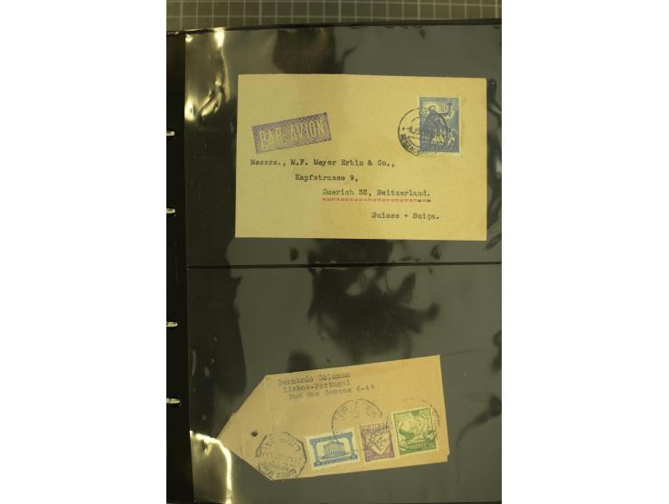 1873/1979 (ca.), Partie Briefe, Karten und Ganzsachen, dabei Reco, Zensur, Luftpost, Kolonien etc.