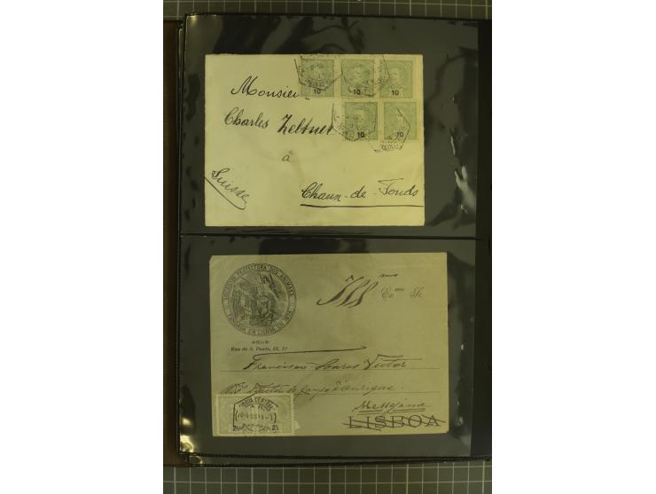 1873/1979 (ca.), Partie Briefe, Karten und Ganzsachen, dabei Reco, Zensur, Luftpost, Kolonien etc.