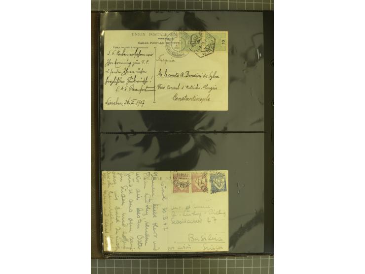 1873/1979 (ca.), Partie Briefe, Karten und Ganzsachen, dabei Reco, Zensur, Luftpost, Kolonien etc.