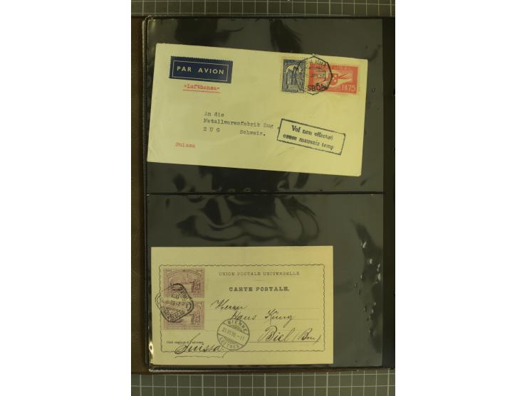 1873/1979 (ca.), Partie Briefe, Karten und Ganzsachen, dabei Reco, Zensur, Luftpost, Kolonien etc.