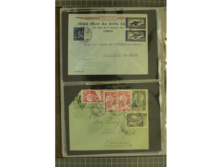 1873/1979 (ca.), Partie Briefe, Karten und Ganzsachen, dabei Reco, Zensur, Luftpost, Kolonien etc.