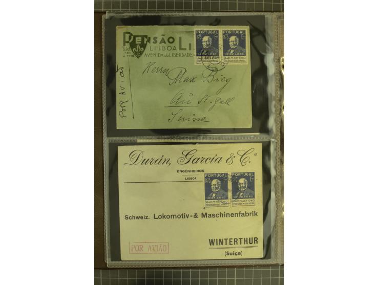 1873/1979 (ca.), Partie Briefe, Karten und Ganzsachen, dabei Reco, Zensur, Luftpost, Kolonien etc.