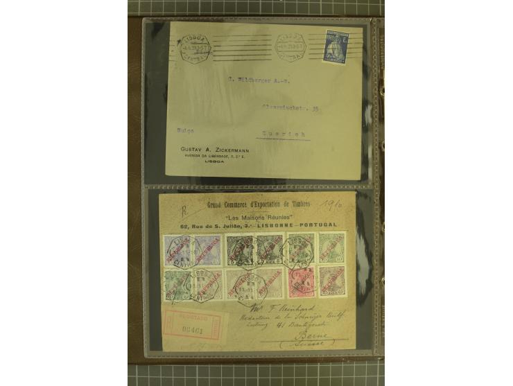 1873/1979 (ca.), Partie Briefe, Karten und Ganzsachen, dabei Reco, Zensur, Luftpost, Kolonien etc.