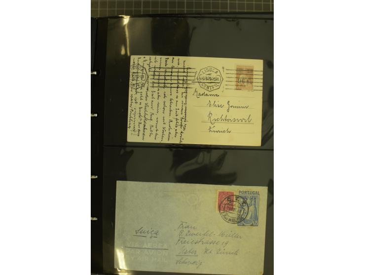 1873/1979 (ca.), Partie Briefe, Karten und Ganzsachen, dabei Reco, Zensur, Luftpost, Kolonien etc.