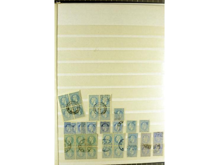 1858/1879, ungebrauchter und gestempelter Posten mit u.a. Mi.-Nr. 6 mehrfach, 7 mehrfach, 8IIka, 9Ixbk etc., etliches signier