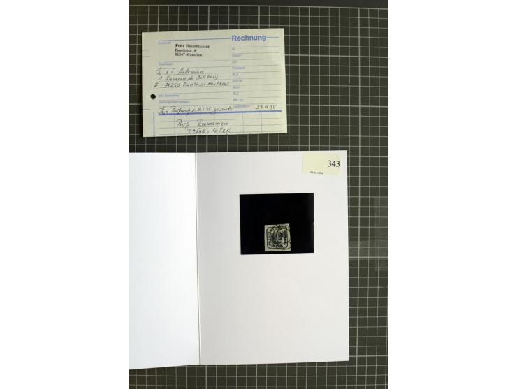 1858/1879, ungebrauchter und gestempelter Posten mit u.a. Mi.-Nr. 6 mehrfach, 7 mehrfach, 8IIka, 9Ixbk etc., etliches signier