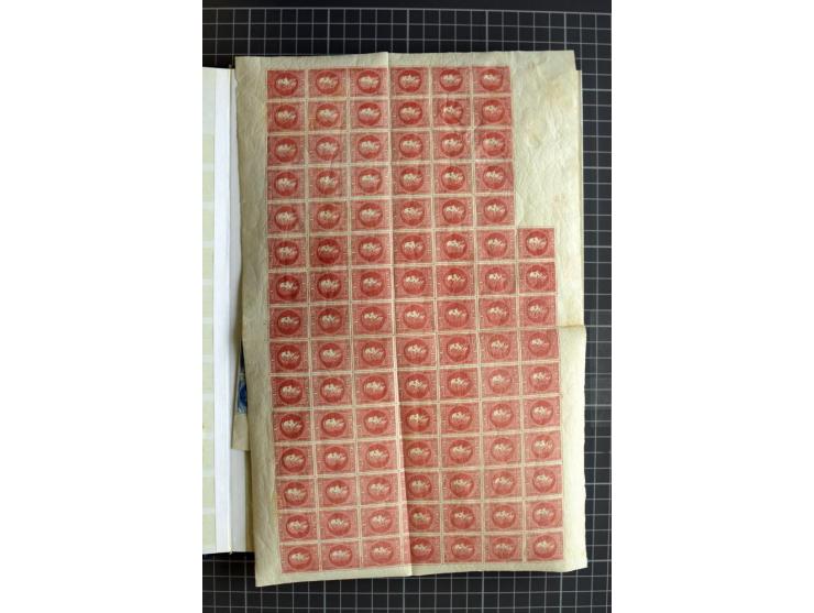 1858/1879, ungebrauchter und gestempelter Posten mit u.a. Mi.-Nr. 6 mehrfach, 7 mehrfach, 8IIka, 9Ixbk etc., etliches signier