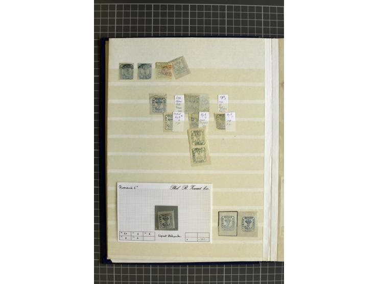 1858/1879, ungebrauchter und gestempelter Posten mit u.a. Mi.-Nr. 6 mehrfach, 7 mehrfach, 8IIka, 9Ixbk etc., etliches signier