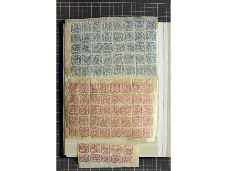 1858/1879, ungebrauchter und gestempelter Posten mit u.a. Mi.-Nr. 6 mehrfach, 7 mehrfach, 8IIka, 9Ixbk etc., etliches signier