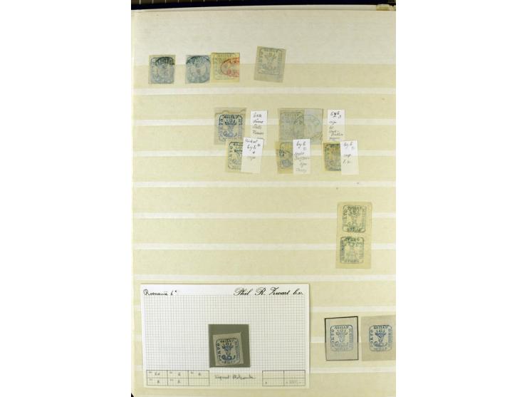1858/1879, ungebrauchter und gestempelter Posten mit u.a. Mi.-Nr. 6 mehrfach, 7 mehrfach, 8IIka, 9Ixbk etc., etliches signier