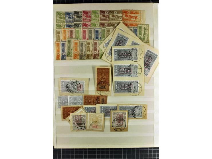 1864/1967, postfrischer, ungebrauchter und gestempelter Posten, dabei österreichische Post mit Mi.-Nr. V14, V15 (Paar), V16, 