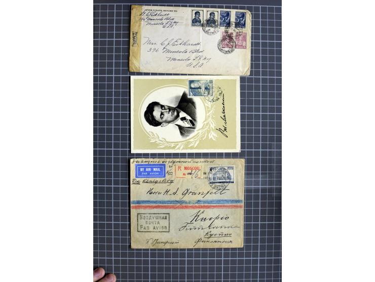 1744/1980 (ca.), umfangreicher Posten mit hunderten meist alten Briefen, Karten und Ganzsachen, dabei Reco, Zensur, Luftpost,