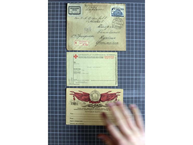 1744/1980 (ca.), umfangreicher Posten mit hunderten meist alten Briefen, Karten und Ganzsachen, dabei Reco, Zensur, Luftpost,