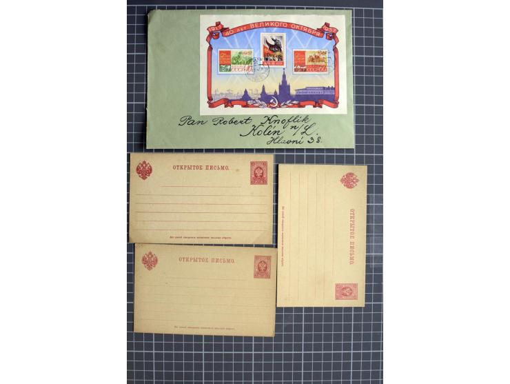 1744/1980 (ca.), umfangreicher Posten mit hunderten meist alten Briefen, Karten und Ganzsachen, dabei Reco, Zensur, Luftpost,