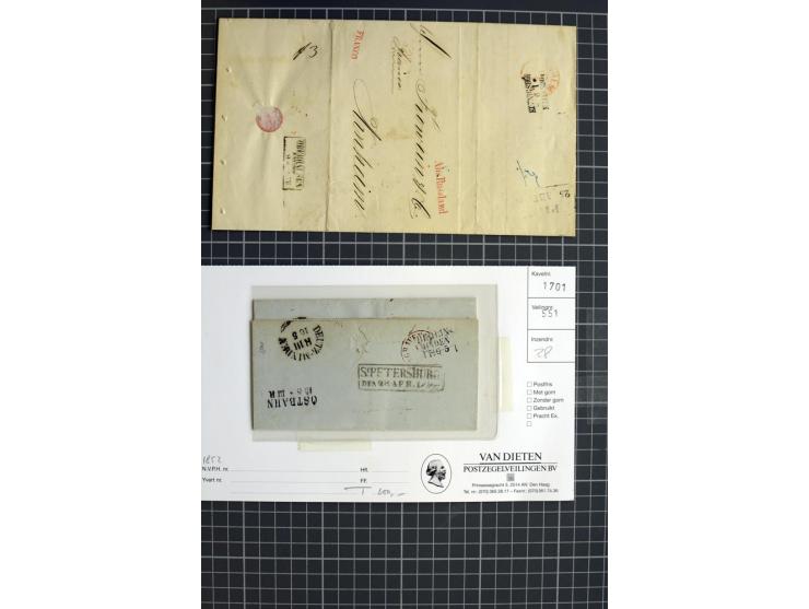 1744/1980 (ca.), umfangreicher Posten mit hunderten meist alten Briefen, Karten und Ganzsachen, dabei Reco, Zensur, Luftpost,