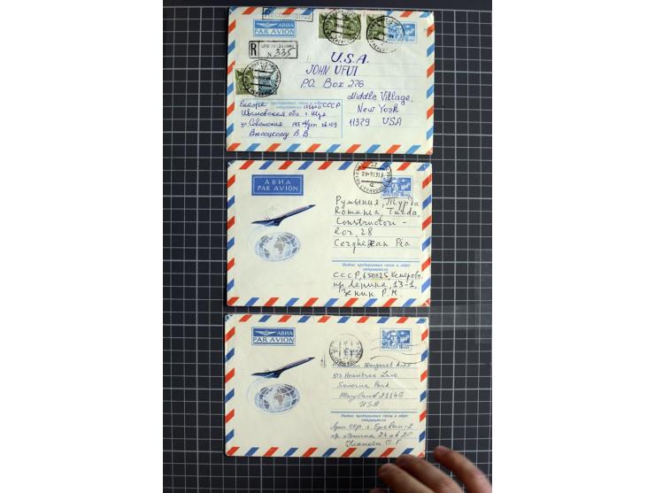 1744/1980 (ca.), umfangreicher Posten mit hunderten meist alten Briefen, Karten und Ganzsachen, dabei Reco, Zensur, Luftpost,