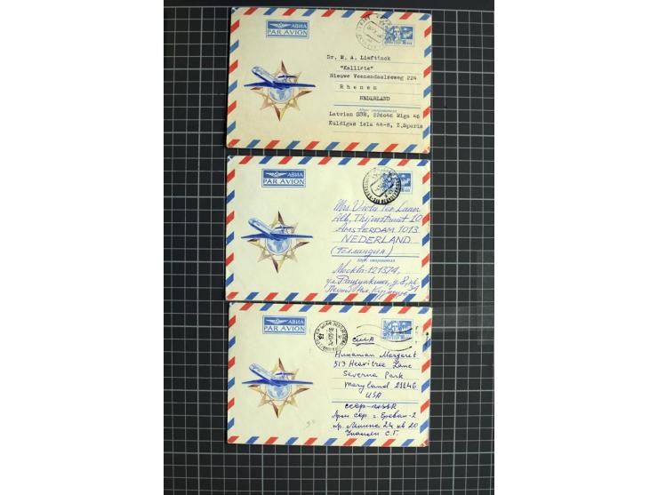 1744/1980 (ca.), umfangreicher Posten mit hunderten meist alten Briefen, Karten und Ganzsachen, dabei Reco, Zensur, Luftpost,