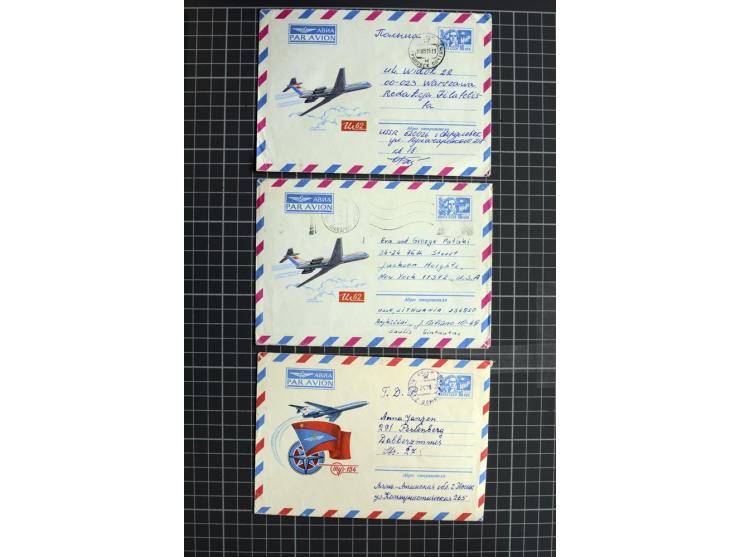 1744/1980 (ca.), umfangreicher Posten mit hunderten meist alten Briefen, Karten und Ganzsachen, dabei Reco, Zensur, Luftpost,