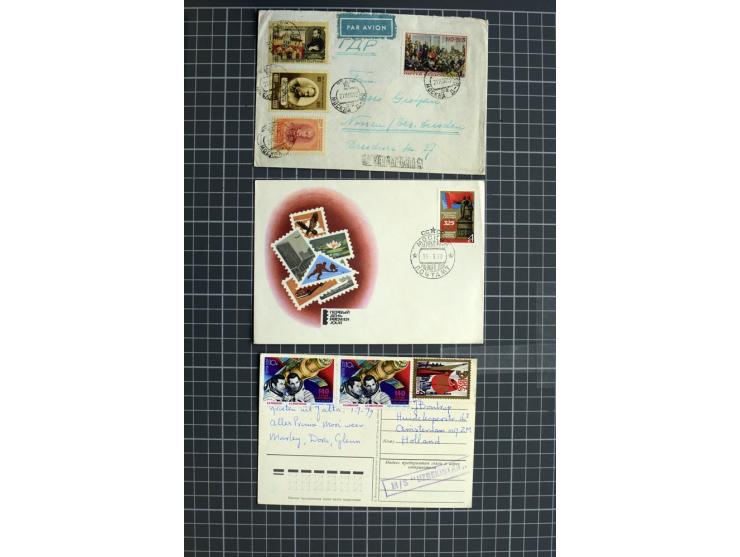 1744/1980 (ca.), umfangreicher Posten mit hunderten meist alten Briefen, Karten und Ganzsachen, dabei Reco, Zensur, Luftpost,