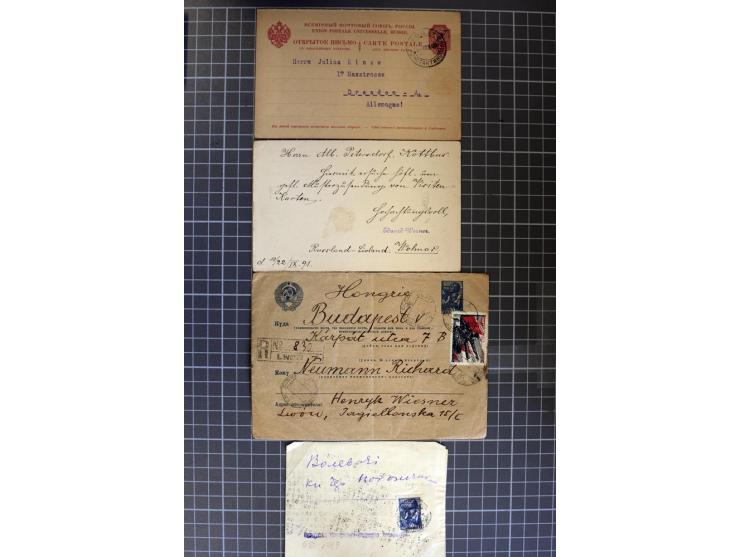 1744/1980 (ca.), umfangreicher Posten mit hunderten meist alten Briefen, Karten und Ganzsachen, dabei Reco, Zensur, Luftpost,