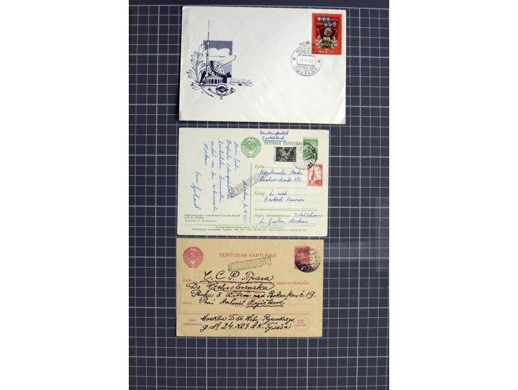 1744/1980 (ca.), umfangreicher Posten mit hunderten meist alten Briefen, Karten und Ganzsachen, dabei Reco, Zensur, Luftpost,