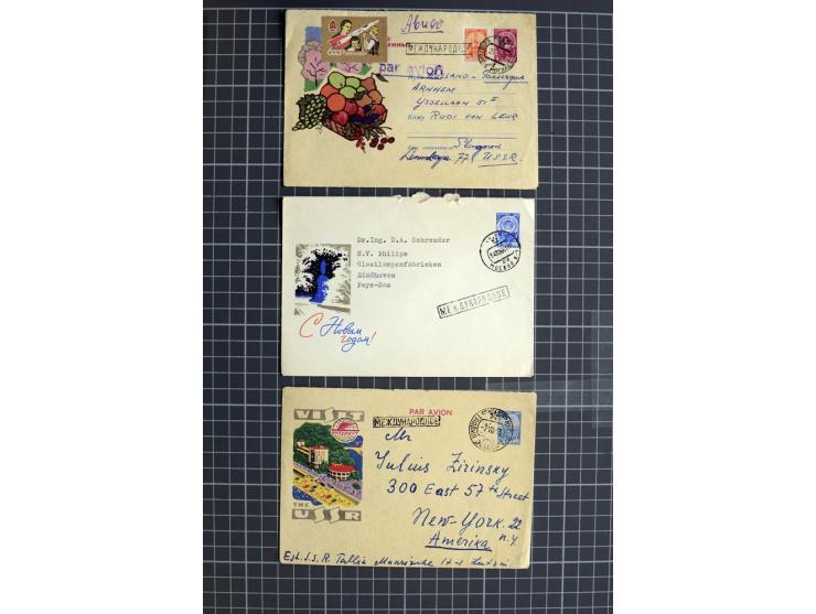 1744/1980 (ca.), umfangreicher Posten mit hunderten meist alten Briefen, Karten und Ganzsachen, dabei Reco, Zensur, Luftpost,