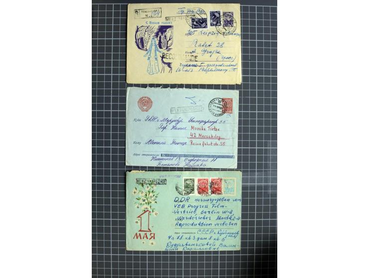 1744/1980 (ca.), umfangreicher Posten mit hunderten meist alten Briefen, Karten und Ganzsachen, dabei Reco, Zensur, Luftpost,