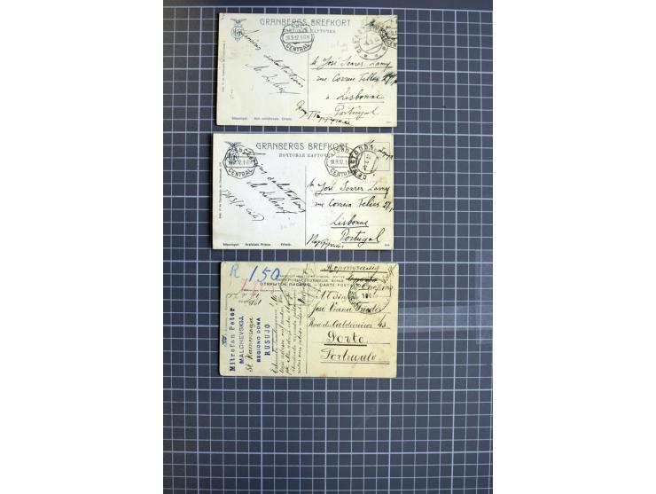 1744/1980 (ca.), umfangreicher Posten mit hunderten meist alten Briefen, Karten und Ganzsachen, dabei Reco, Zensur, Luftpost,
