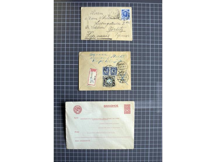 1744/1980 (ca.), umfangreicher Posten mit hunderten meist alten Briefen, Karten und Ganzsachen, dabei Reco, Zensur, Luftpost,