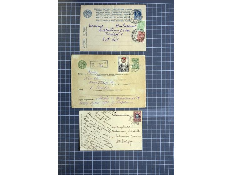 1744/1980 (ca.), umfangreicher Posten mit hunderten meist alten Briefen, Karten und Ganzsachen, dabei Reco, Zensur, Luftpost,