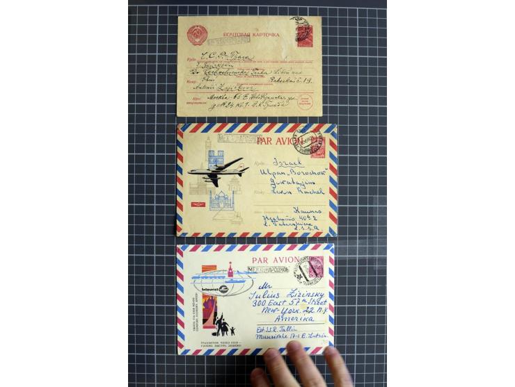 1744/1980 (ca.), umfangreicher Posten mit hunderten meist alten Briefen, Karten und Ganzsachen, dabei Reco, Zensur, Luftpost,