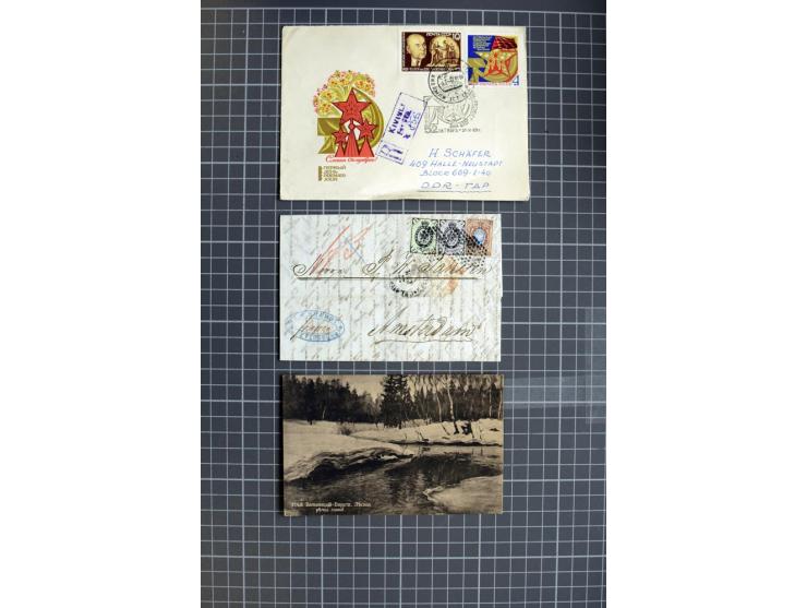 1744/1980 (ca.), umfangreicher Posten mit hunderten meist alten Briefen, Karten und Ganzsachen, dabei Reco, Zensur, Luftpost,