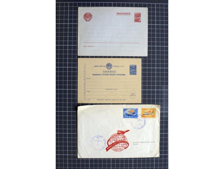 1744/1980 (ca.), umfangreicher Posten mit hunderten meist alten Briefen, Karten und Ganzsachen, dabei Reco, Zensur, Luftpost,