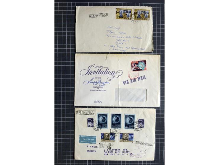 1744/1980 (ca.), umfangreicher Posten mit hunderten meist alten Briefen, Karten und Ganzsachen, dabei Reco, Zensur, Luftpost,