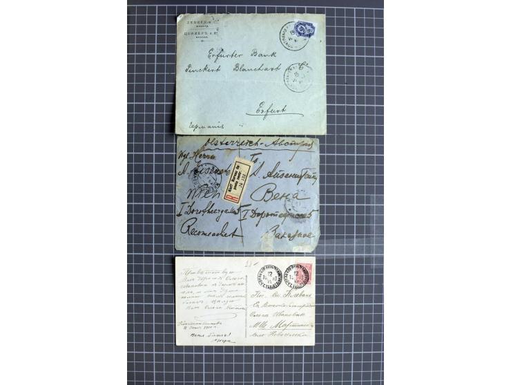 1744/1980 (ca.), umfangreicher Posten mit hunderten meist alten Briefen, Karten und Ganzsachen, dabei Reco, Zensur, Luftpost,